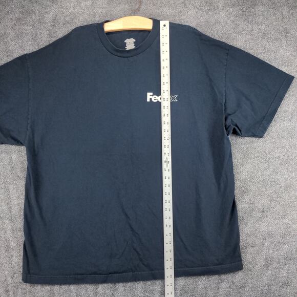 FedEx Federal Express T Shirt Mens Size 3XL Blue Graphic Logo Uniform - Picture 10 of 12